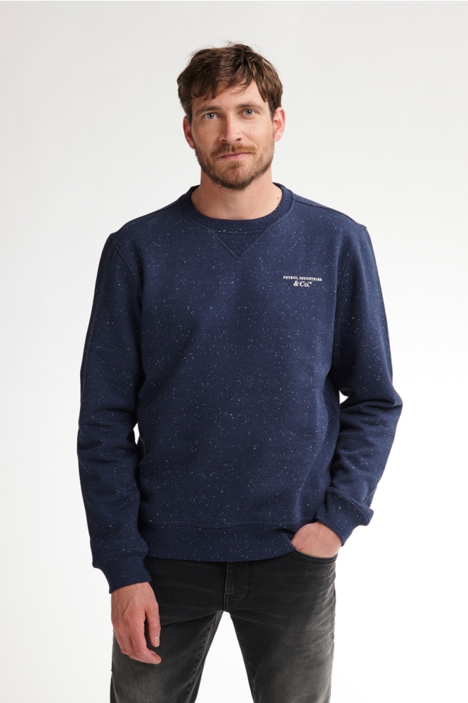 SWEATER ROUNDNECK MELANGE M 3050 SWR346 5090 Deep Capri